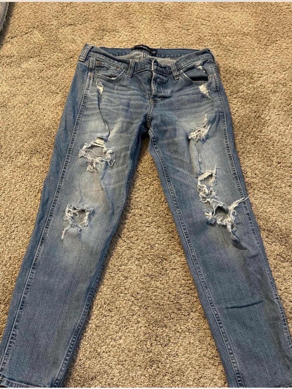 Hollister Distressed Light Blue Skinny Jeans
